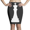 Chess King and Pawn Pencil Skirts