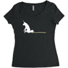 unicorn scooting on the floor Women's Triblend Scoop T-shirt
