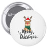 merry cristmas reindeer Pin-back button