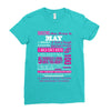 quens are born in may Ladies Fitted T-Shirt