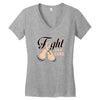 Fight For a Cure Uterine Cancer Awareness Women's V-Neck T-Shirt