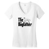 the dogfather dalmatian Women's V-Neck T-Shirt