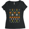happy halloween ugly christmas sweater Women's Triblend Scoop T-shirt