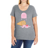 ice cream ghost Ladies Curvy T-Shirt