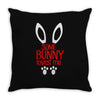 happy easter some bunny loves me Throw Pillow