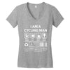 I Am A Cycling Man white letter Women's V-Neck T-Shirt