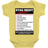 funny stag night checklist, ideal gift, christmas present Baby Bodysuit