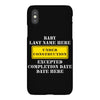 Under Construction Personalize Baby iPhoneX