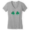 shamrock boobs Women's V-Neck T-Shirt