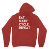 eat sleep cycle repeat Hoodie