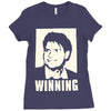 charlie sheen   winning   official Ladies Fitted T-Shirt