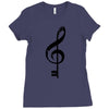 the music is the key Ladies Fitted T-Shirt