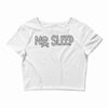no sleep white Crop Top