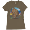 polygon bear graphic Ladies Fitted T-Shirt