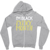 i'm black every month Zipper Hoodie