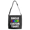 single color custom t shirt Adjustable Strap Totes