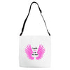 i wear pink for my mom Adjustable Strap Totes