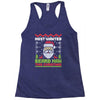 most wanted beard man this christmas Racerback Tank