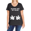 Hands off my Bump Ladies Curvy T-Shirt