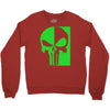 mad engine marvel brand punisher scar glow in the dark Crewneck Sweatshirt