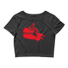 Canada Continent Roots Crop Top