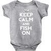 keep calm and fish on Baby Onesie