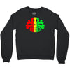 rasta skull and crossbones reggae dub club rave Crewneck Sweatshirt
