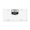 beer helps License Plate