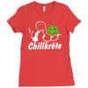 chillkr&ouml;te  fun kult shit bong marihuana joint smoke weed punk gras Ladies Fitted T-Shirt