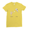 swan kick Ladies Fitted T-Shirt