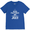 The Best Father Was Born In July V-Neck Tee