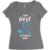Our First Father's Day! Baby Boy Women's Triblend Scoop T-shirt