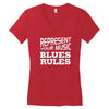 blues rules Women's V-Neck T-Shirt