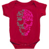 two coloured patterned skull   mens funny Baby Bodysuit