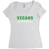 Vegans We're Not Crazy We're Just From The Future White Women's Triblend Scoop T-shirt