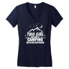 This Girl Loves Camping With Her Boyfriend Women's V-Neck T-Shirt
