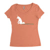 unicorn scooting on the floor Women's Triblend Scoop T-shirt