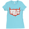 behind beard is a handsome man Ladies Fitted T-Shirt