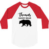 Daddy Bear - Baby Bear Custom Name 3/4 Sleeve Shirt