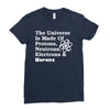 The Universe Is Made Of Protons Neutrons Electrons Morons Ladies Fitted T-Shirt