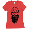 skate skull Ladies Fitted T-Shirt