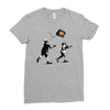 banksy kids play t.v. ball Ladies Fitted T-Shirt