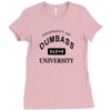 dumbass university t shirt school party funny tee Ladies Fitted T-Shirt