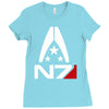 mass effect  alliance n7 logo Ladies Fitted T-Shirt