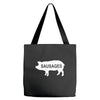 pig sausages funny Tote Bags