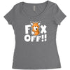fox off Women's Triblend Scoop T-shirt
