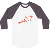 banksy headshot butterfly 3/4 Sleeve Shirt