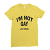 i'm not gay just kidding Ladies Fitted T-Shirt