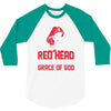 american by birth redhead by the grace of god 3/4 Sleeve Shirt
