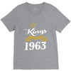 kings are born in 1963 V-Neck Tee